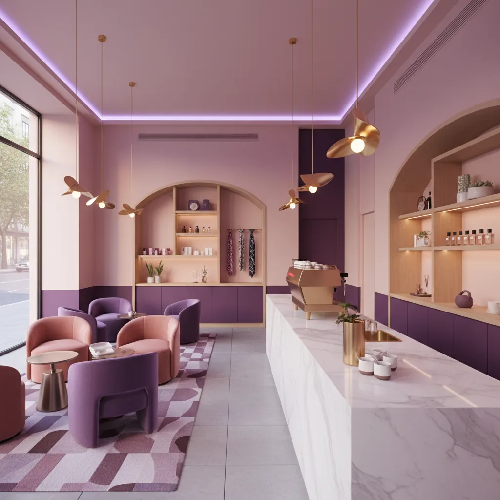 How Hospitality and Retail Brands Use Pink and Purple in Interior Design