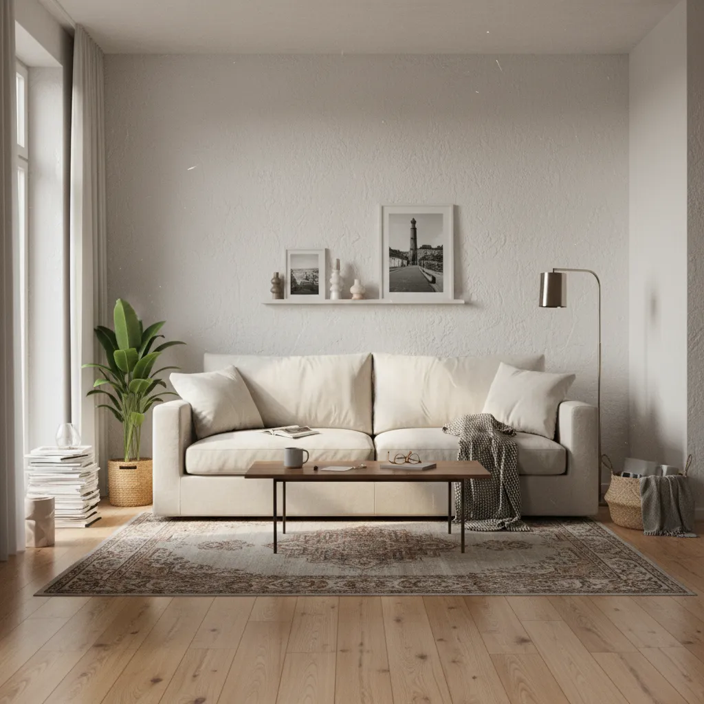 Salón real comparado con diseño idealizado de redes sociales