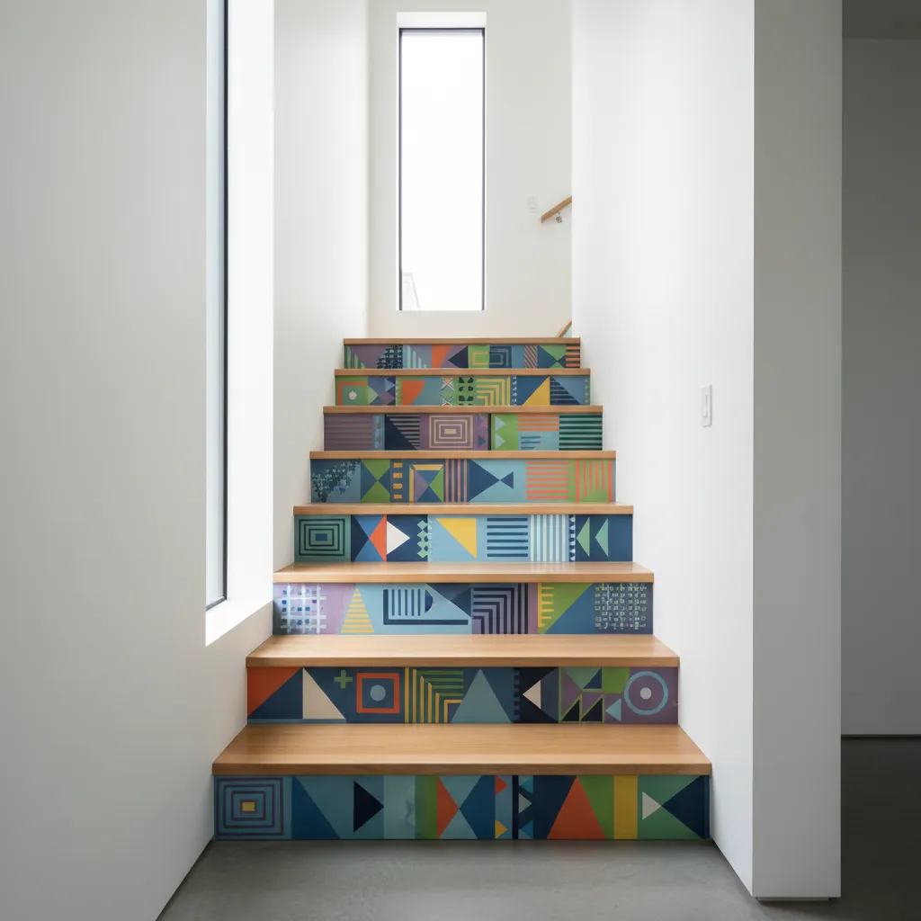 Pintura de diseño para escaleras interiores: ideas que funcionan