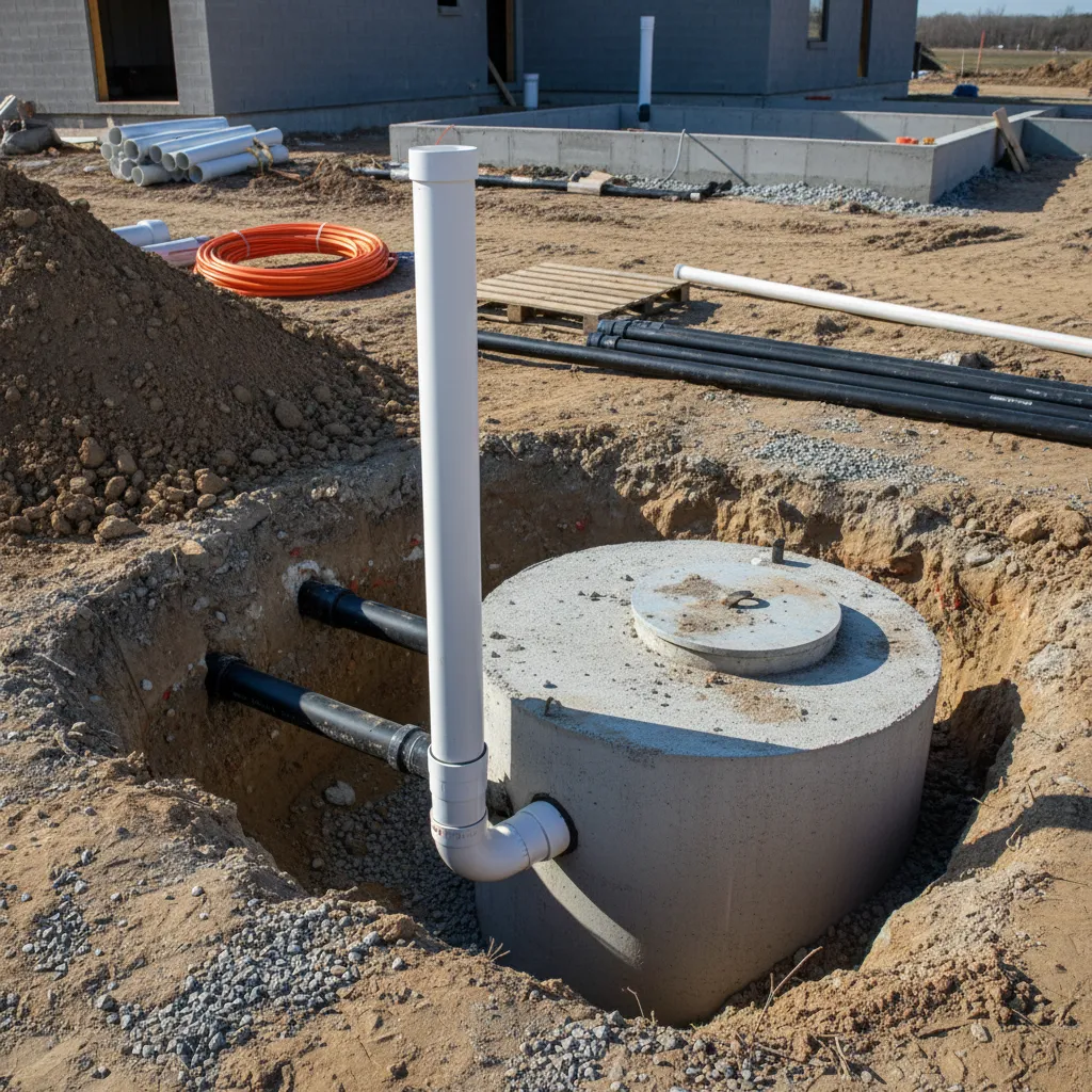 Pipa ventilasi pada septic tank rumah