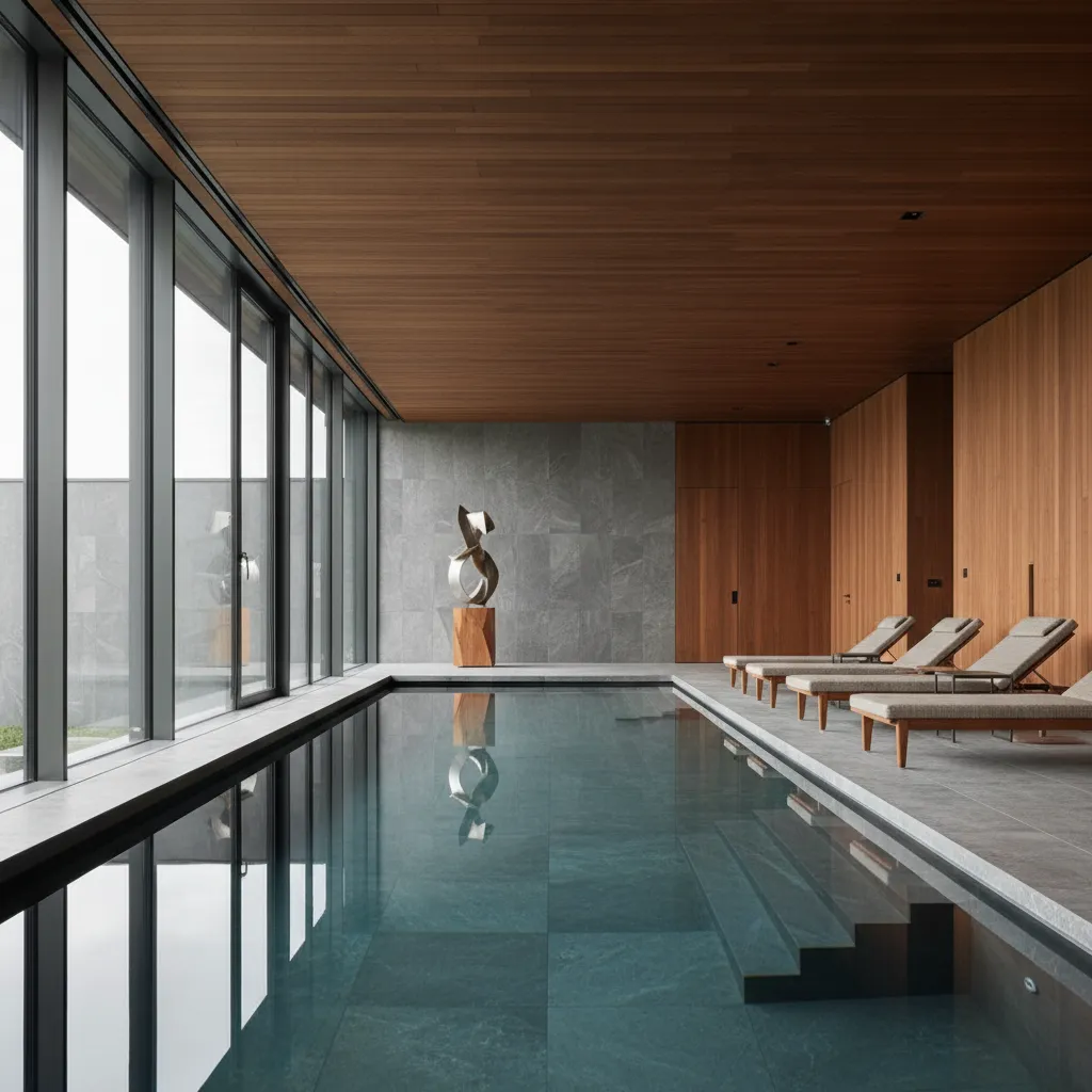 Medidas de una piscina interior de diseño
