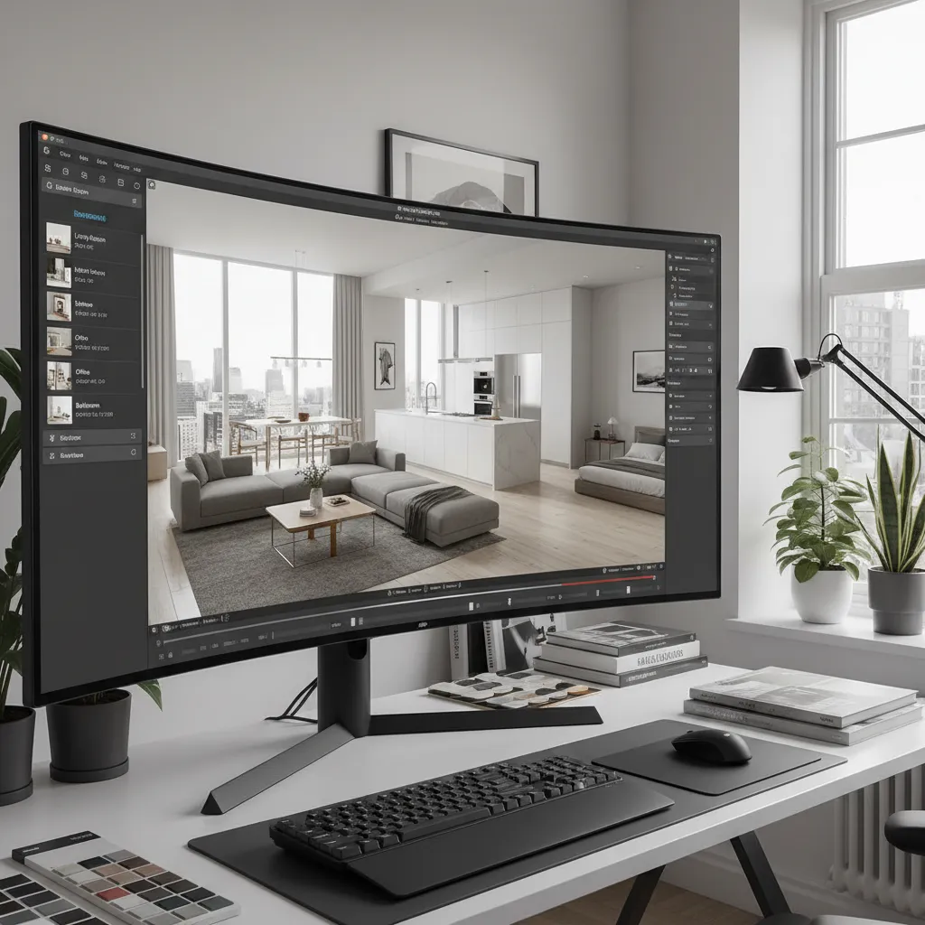 Diseño completo de apartamento en software de planificación interior