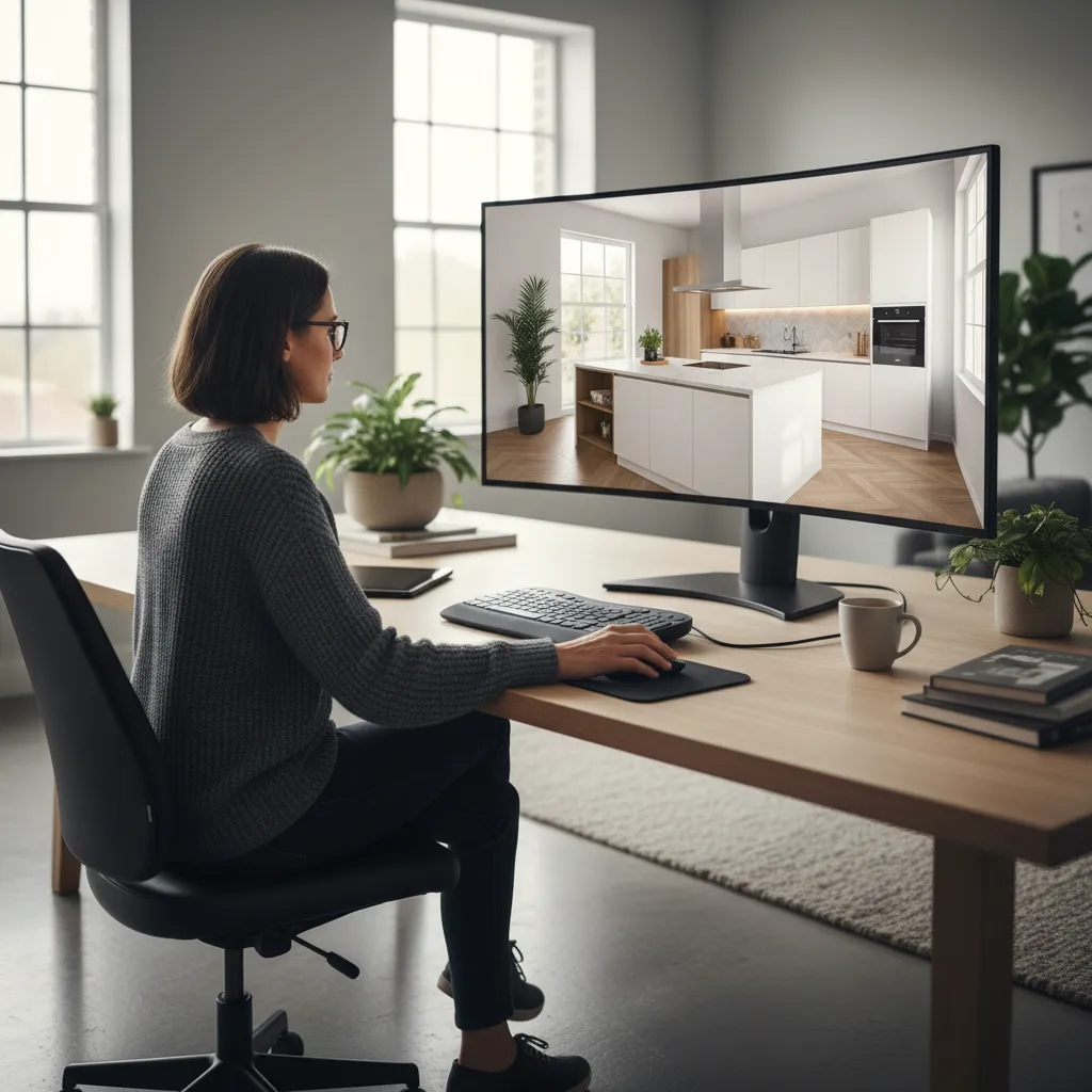 Diseño de cocina en software de planificación 3D