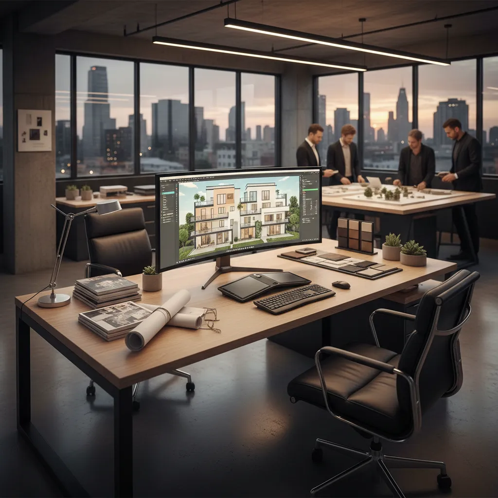 Plano de distribución de muebles organizado y equilibrado