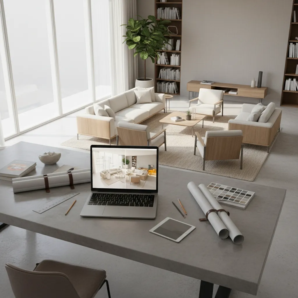 Diseño de distribución de salón antes de una reforma