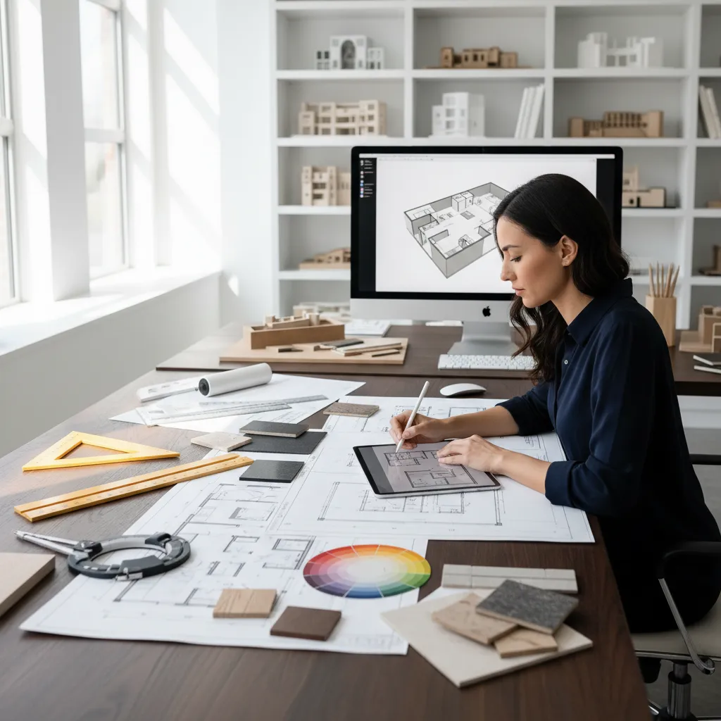 Planificación de distribución de una vivienda en proceso de diseño