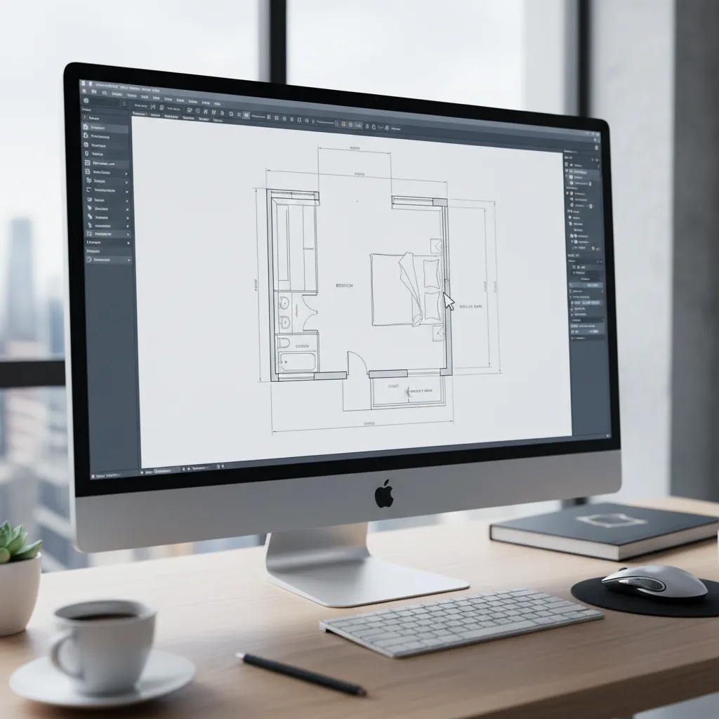 Diseño paso a paso de una habitación en software de planificación 3D
