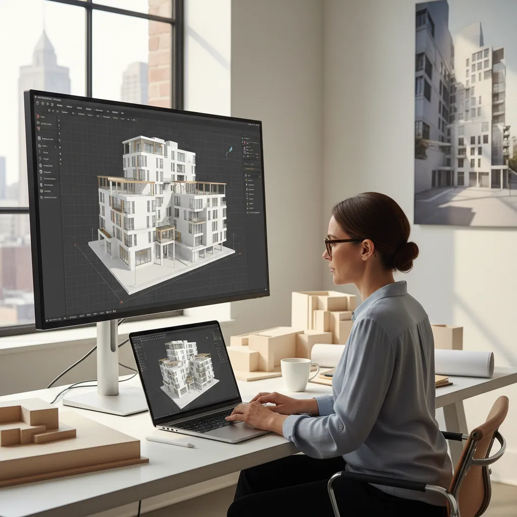 herramienta digital mostrando plano 3D de una casa
