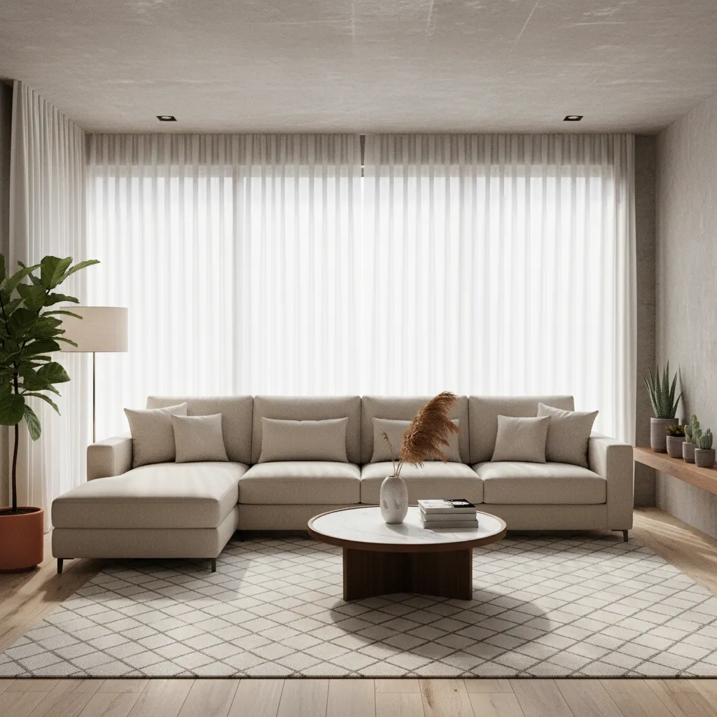 Visualización 3D de un salón diseñado con software online