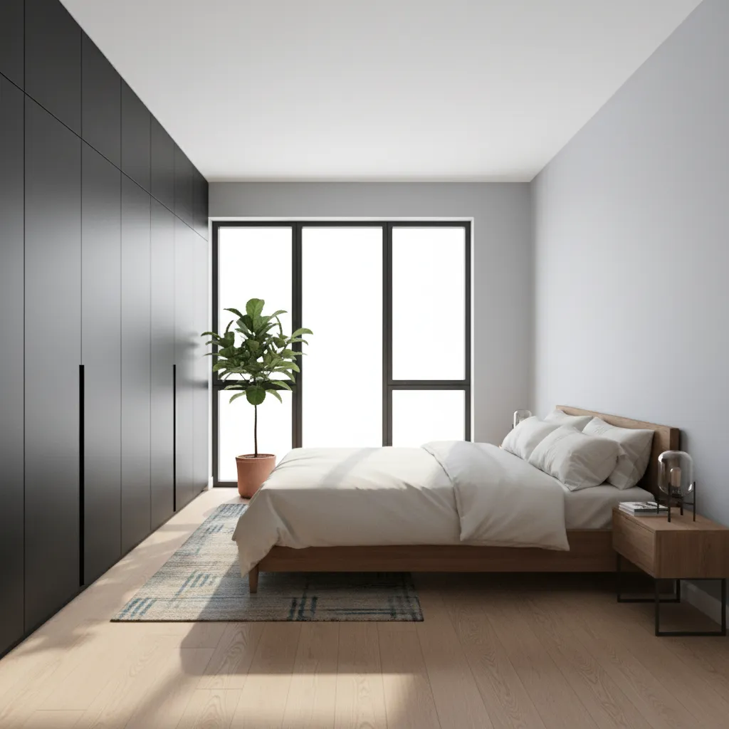 Vista 3D de una habitación creada con software de diseño interior