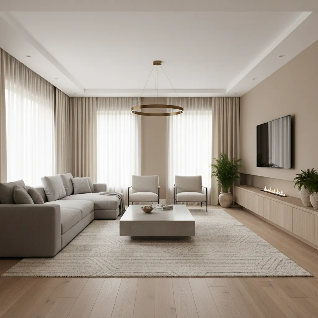 Vista 3D de un salón diseñado con software de planificación interior