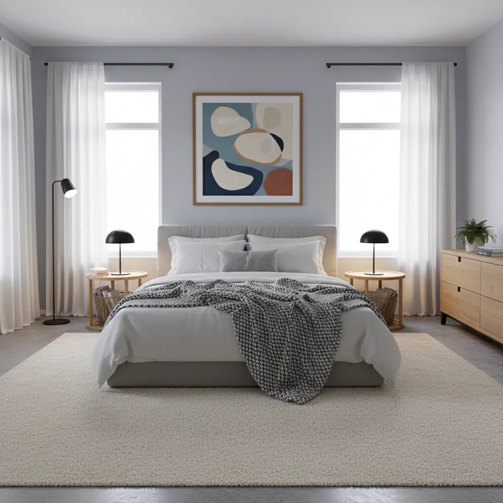 Diseño digital de dormitorio con visualización realista en 3D