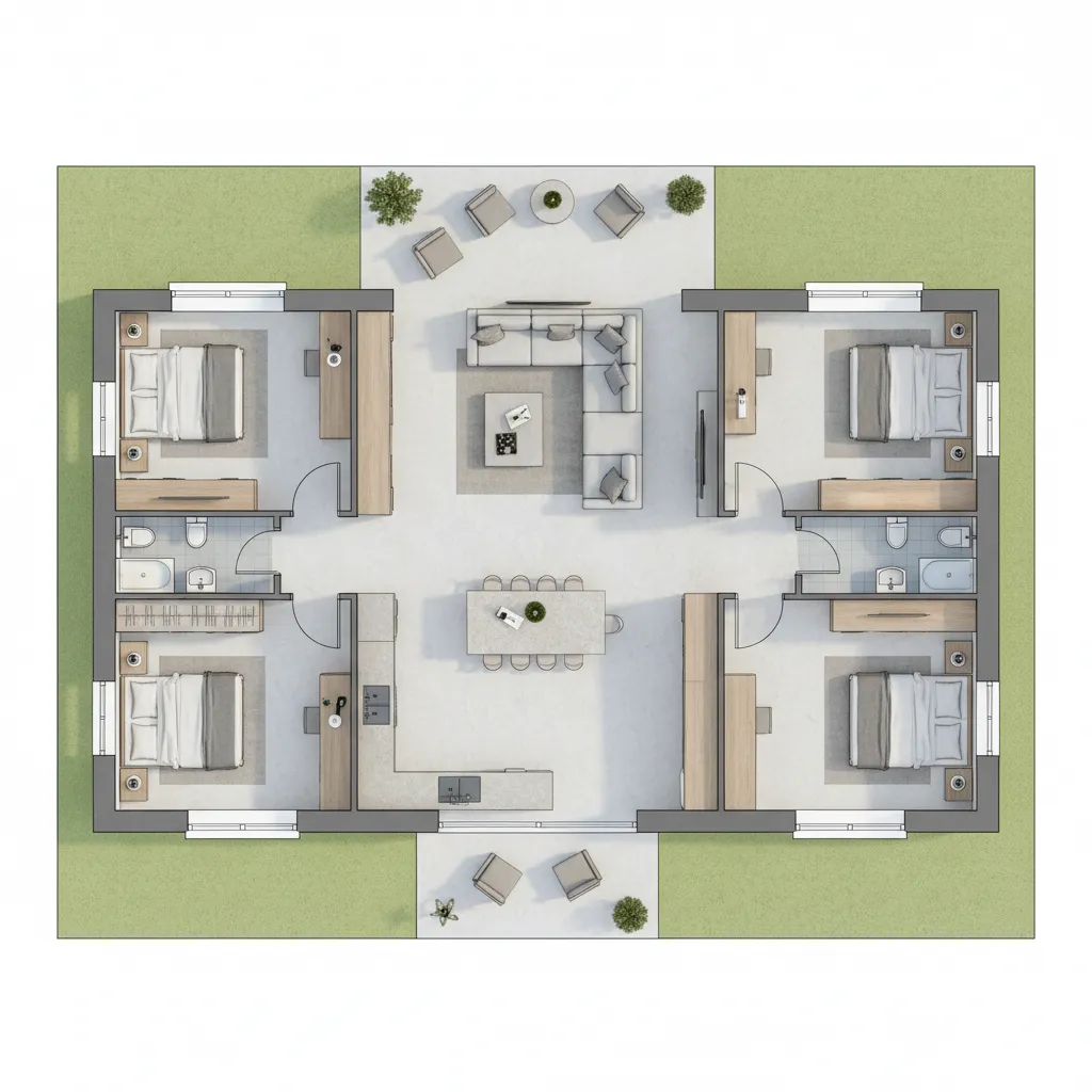 Diseño de planos de casas de una planta