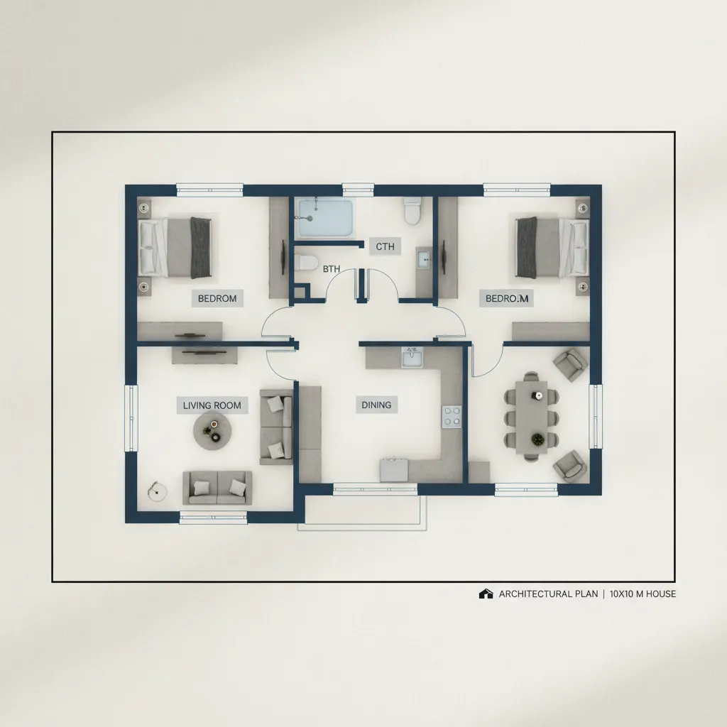 Diseño de planos de casas de 10x10: guía práctica
