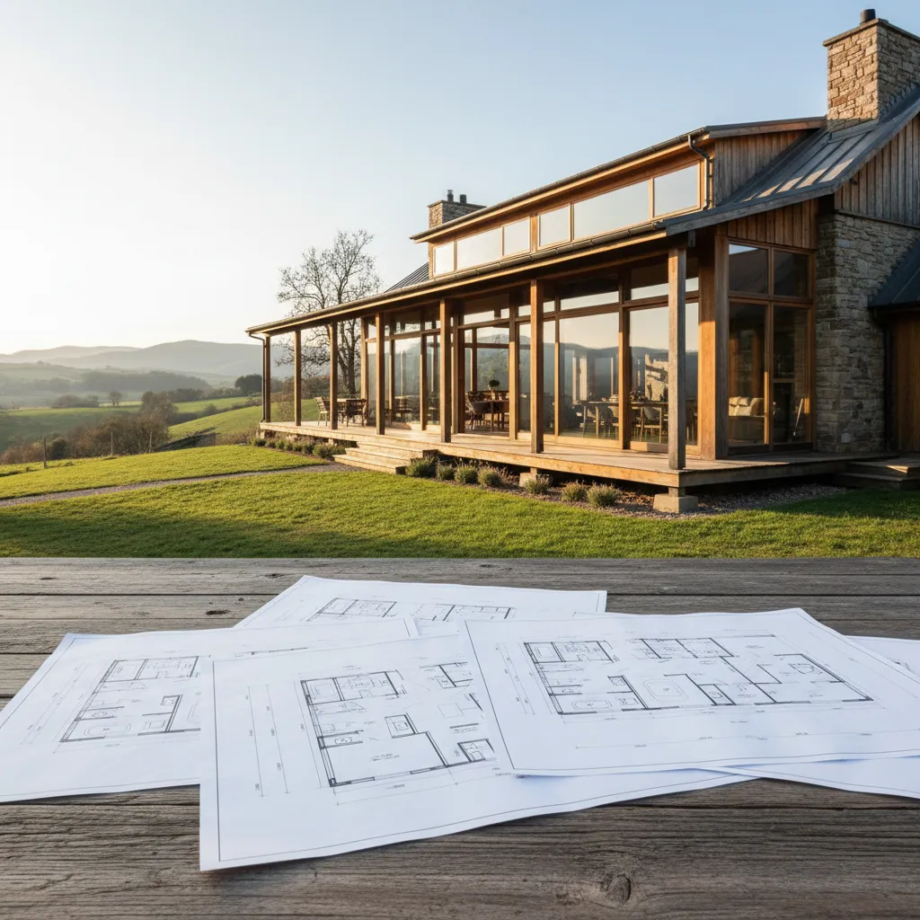 Planos y diseños de casas campestres modernos