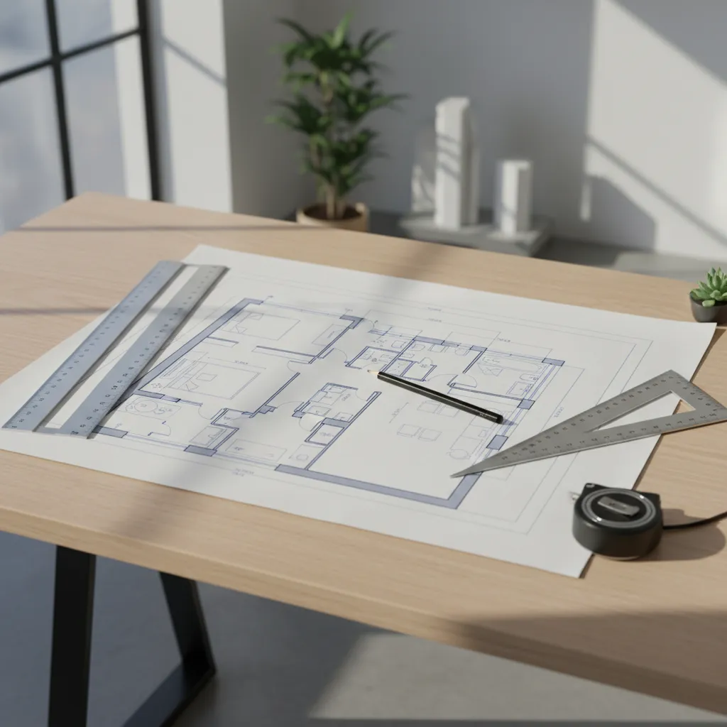 Planos de distribución de un apartamento con herramientas de diseño interior
