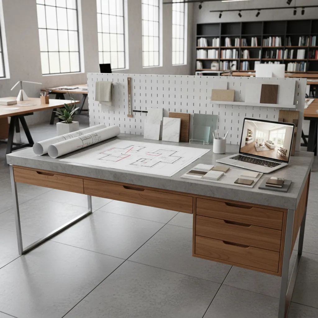 Planos y render 3D de un proyecto de interiorismo