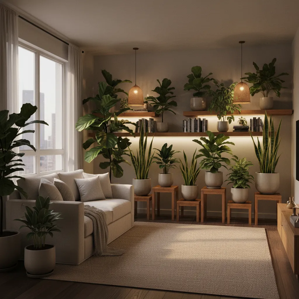 How to Optimize Lighting for a Low‑Light Biophilic Living Room