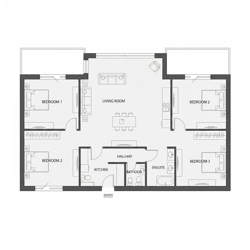Planta Baixa de Casa com 3 Quartos: Ideias Funcionais