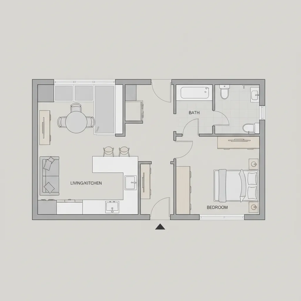 Planta de casa com 30 metros quadrados: ideias que funcionam