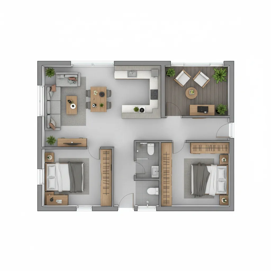 Planta de casa 5 por 13: como aproveitar cada metro