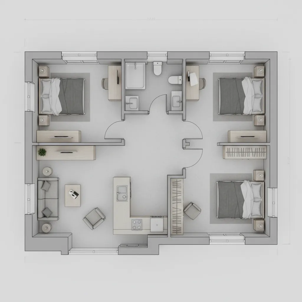 Planta de casa de 6 por 7: ideias inteligentes para aproveitar 42m²