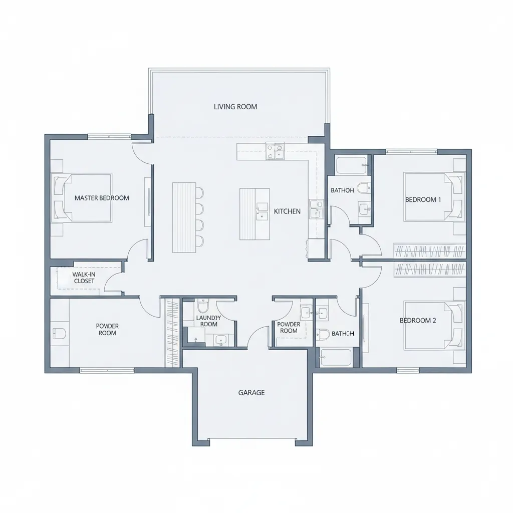 Planta de Casa Térrea com 3 Quartos: Layouts Inteligentes