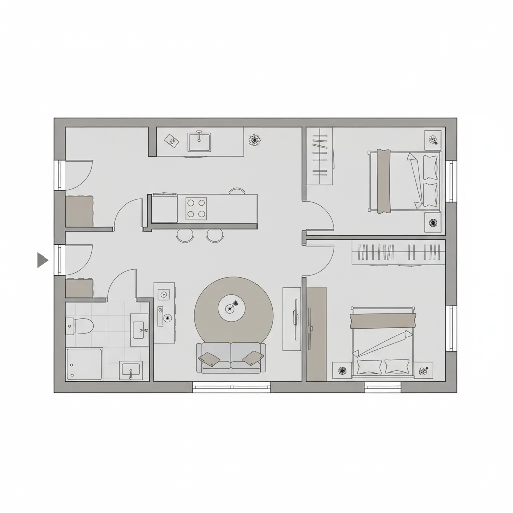 Plantas de Casas com 1 Quarto: Ideias Inteligentes para Espaços Compactos
