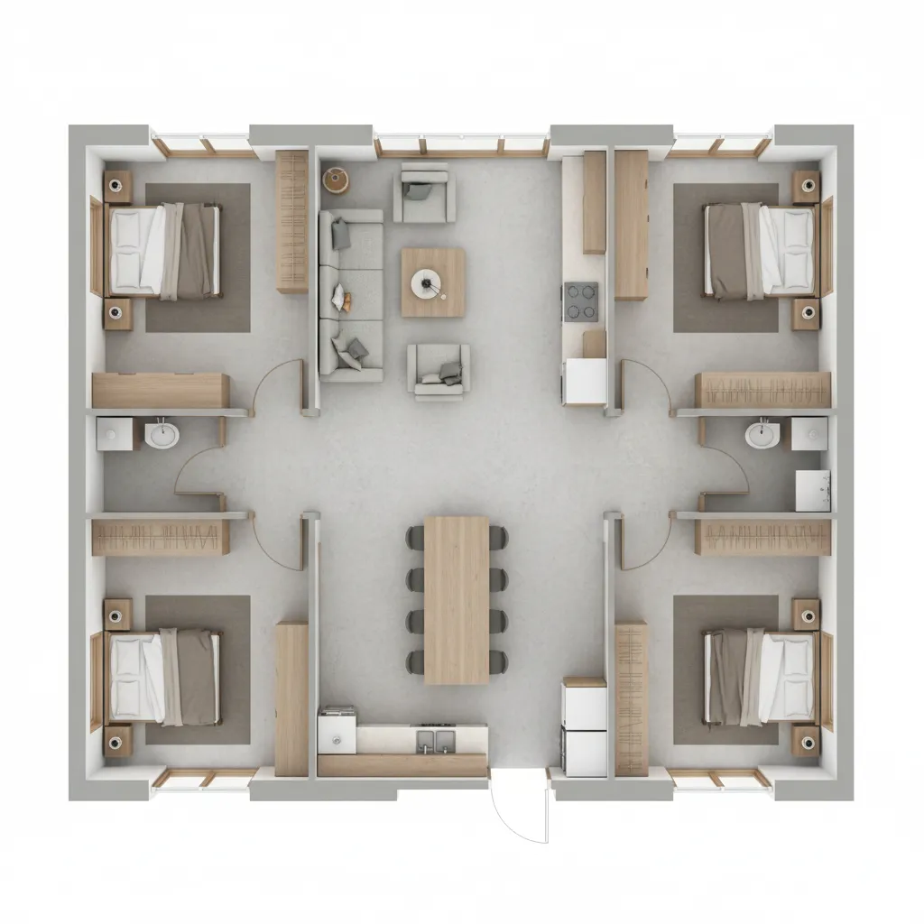 Plantas de Casas 3 Quartos Simples: Ideias Funcionais
