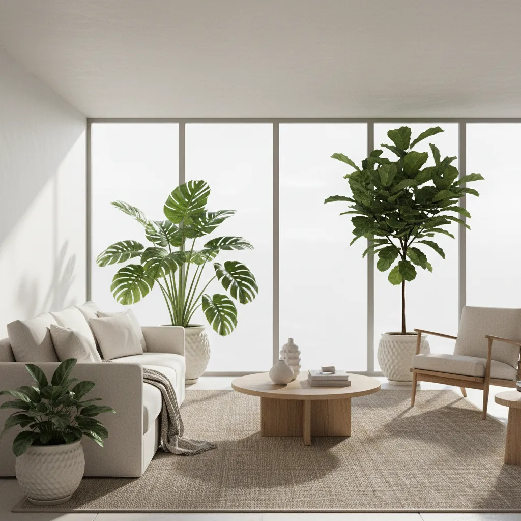 Plantas de interior con grandes hojas verdes