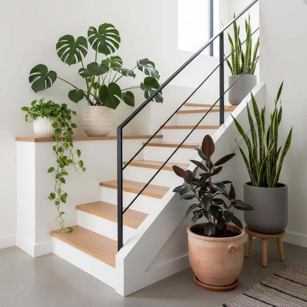 Selección de plantas de interior adecuadas para escaleras
