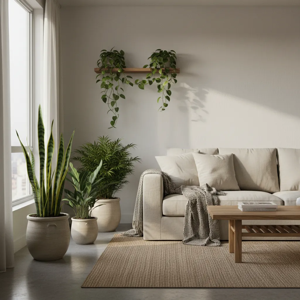 Plantas decorativas de interior con poca luz