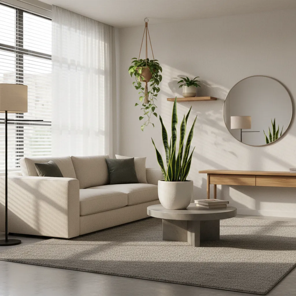 Decorador de interior con plantas de poca luz