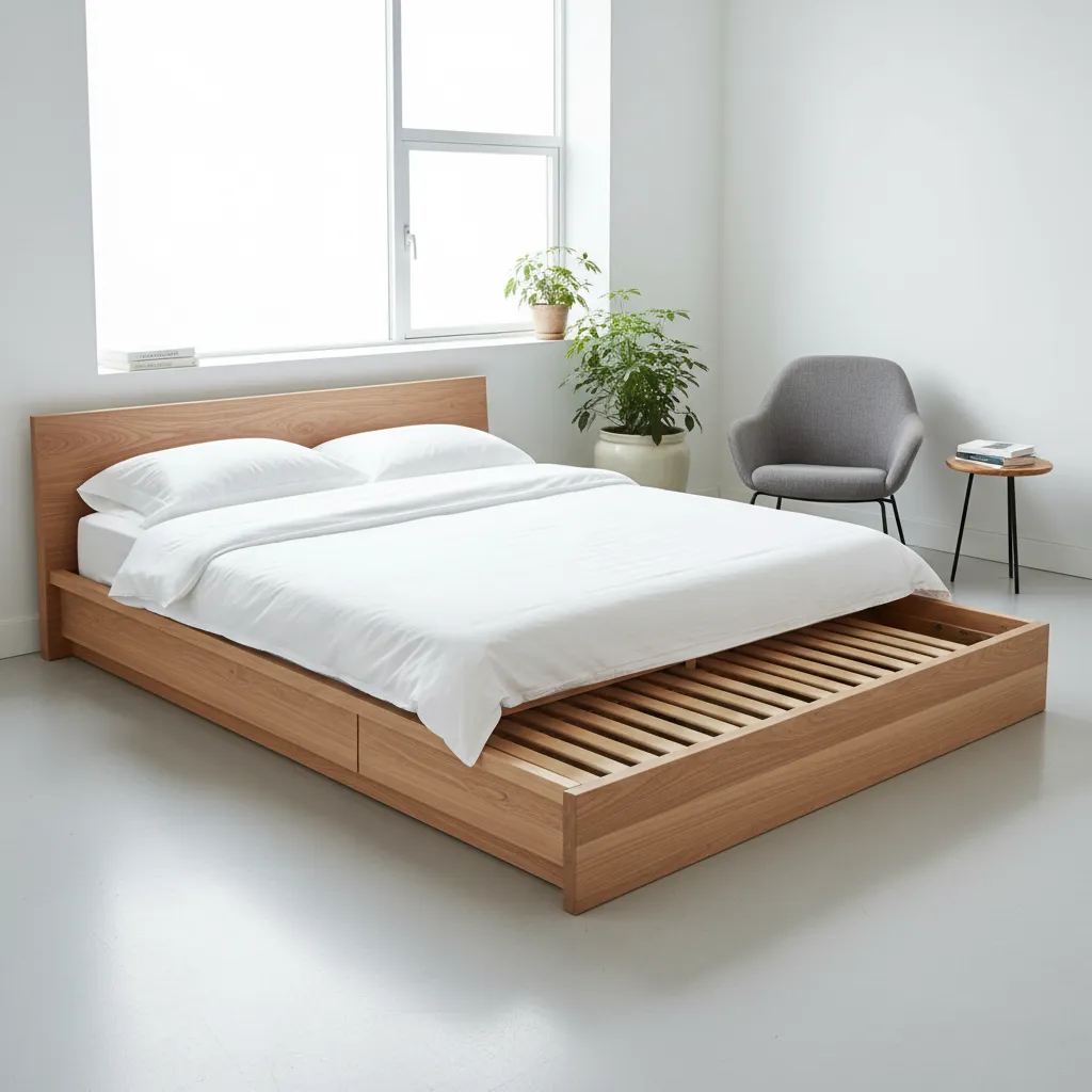 Base de cama extensible que se transforma de individual a matrimonial