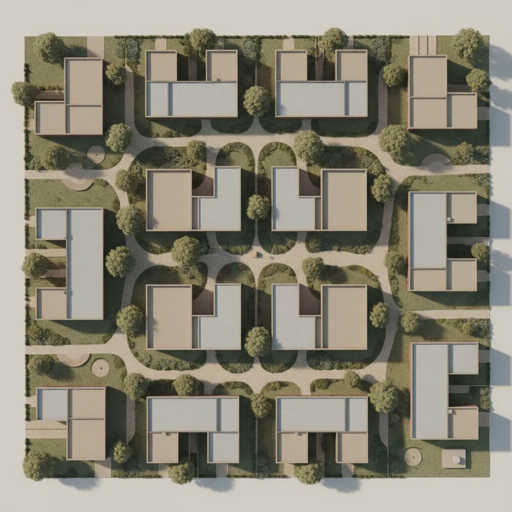 residential plot layout illustrating property sizes measured in square yards