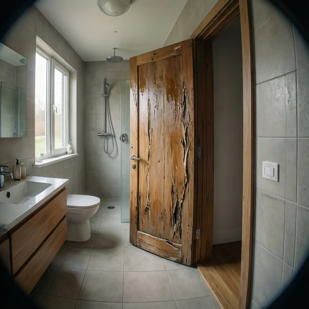 Common Problems with Plywood Bathroom Doors and How to Fix Them: Real troubleshooting solutions for swelling, warping, peeling laminate, and moisture damage in plywood bathroom doors.