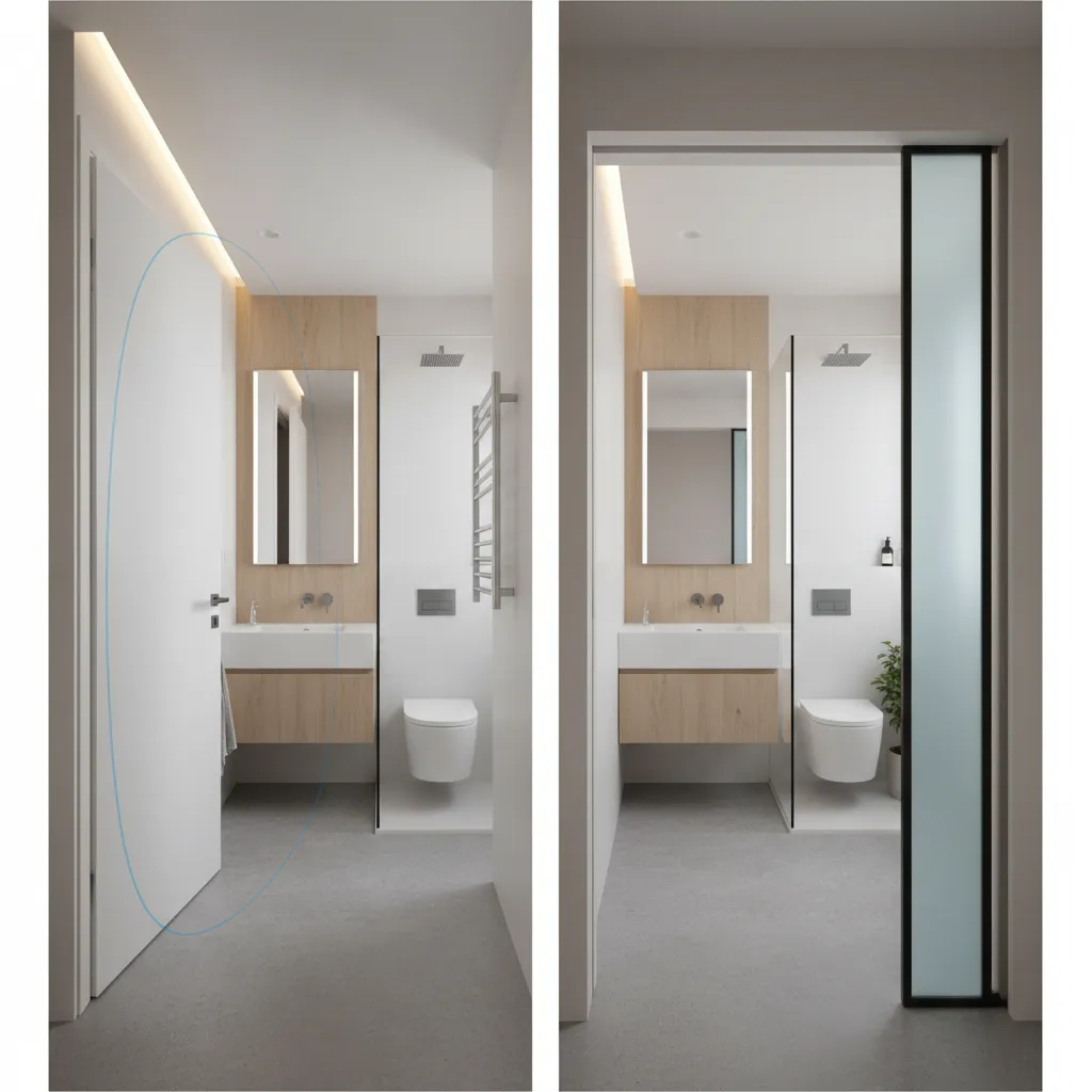 Pocket Door vs Swing Door for Small Bathrooms
