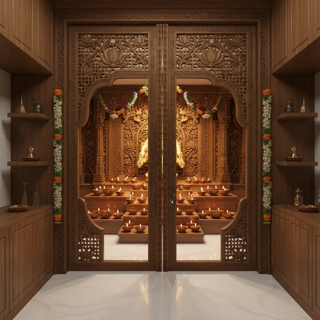 5 Pooja Door Carving Designs That Truly Shine