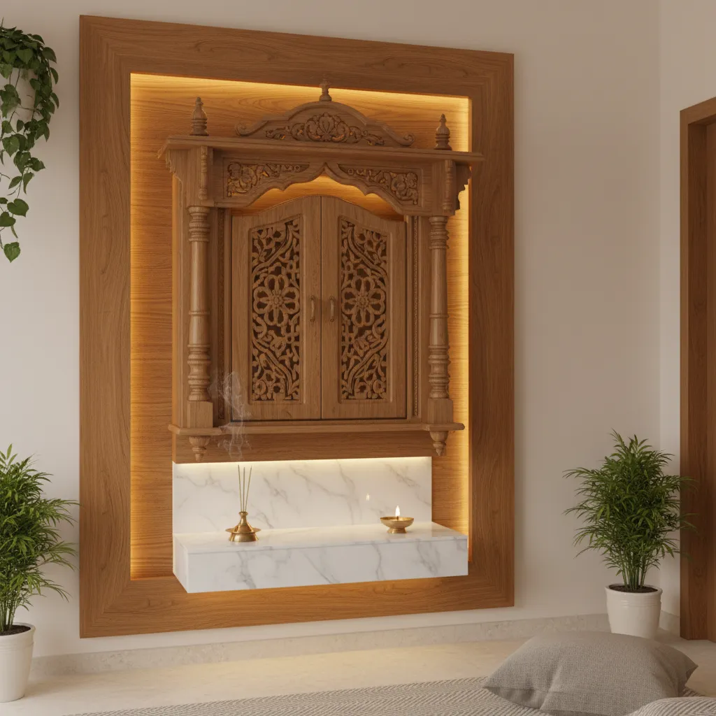 Pooja Ghar Design Ideas for Small Homes That Actually Work