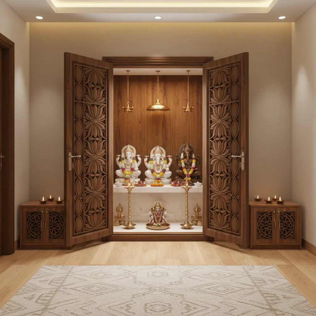Pooja Ghar Door Design Ideas for Small Homes