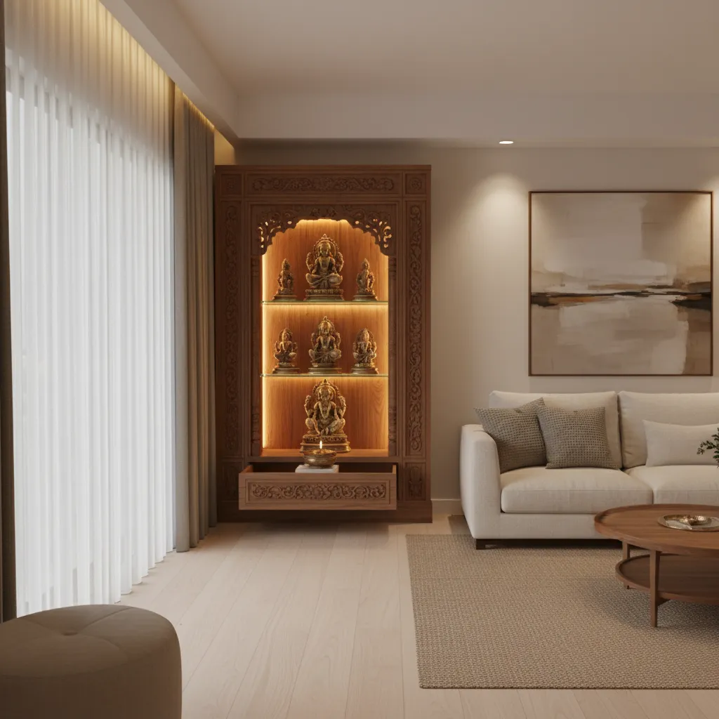 Pooja Room Cupboard Designs for Small Homes