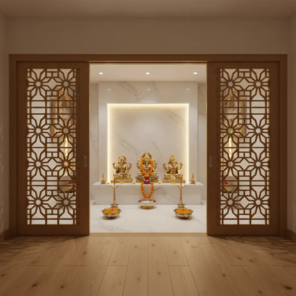 Pooja Room Door Design Ideas for Small Homes