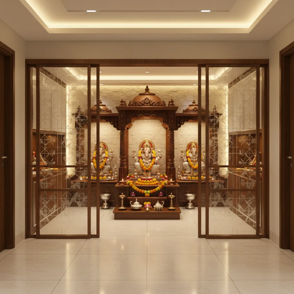 Pooja Room Glass Door Designs for Home: Modern Ideas That Still Feel Sacred