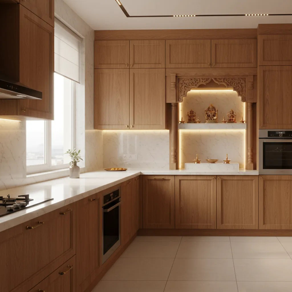 5 Pooja Room Ideas in Kitchen That Truly Work