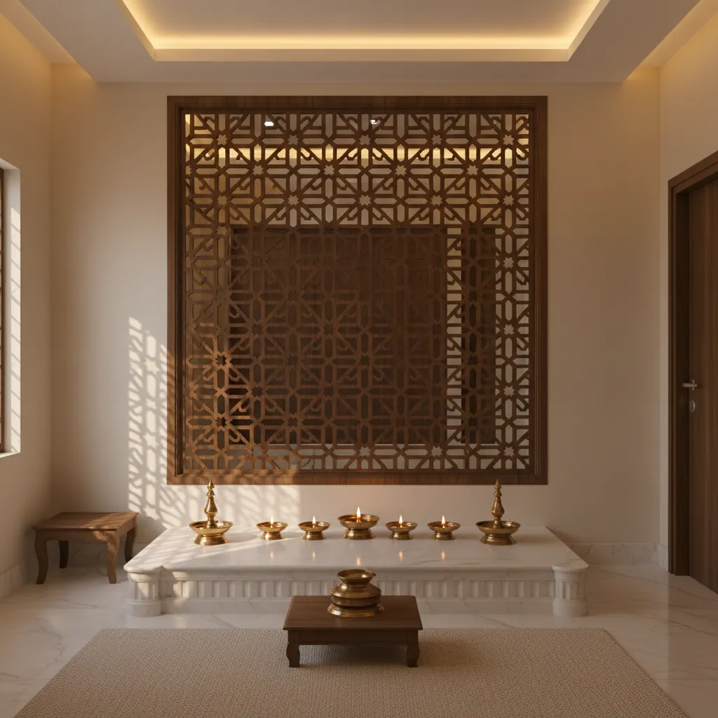 Pooja Room Jali Design Ideas That Bring Light and Serenity