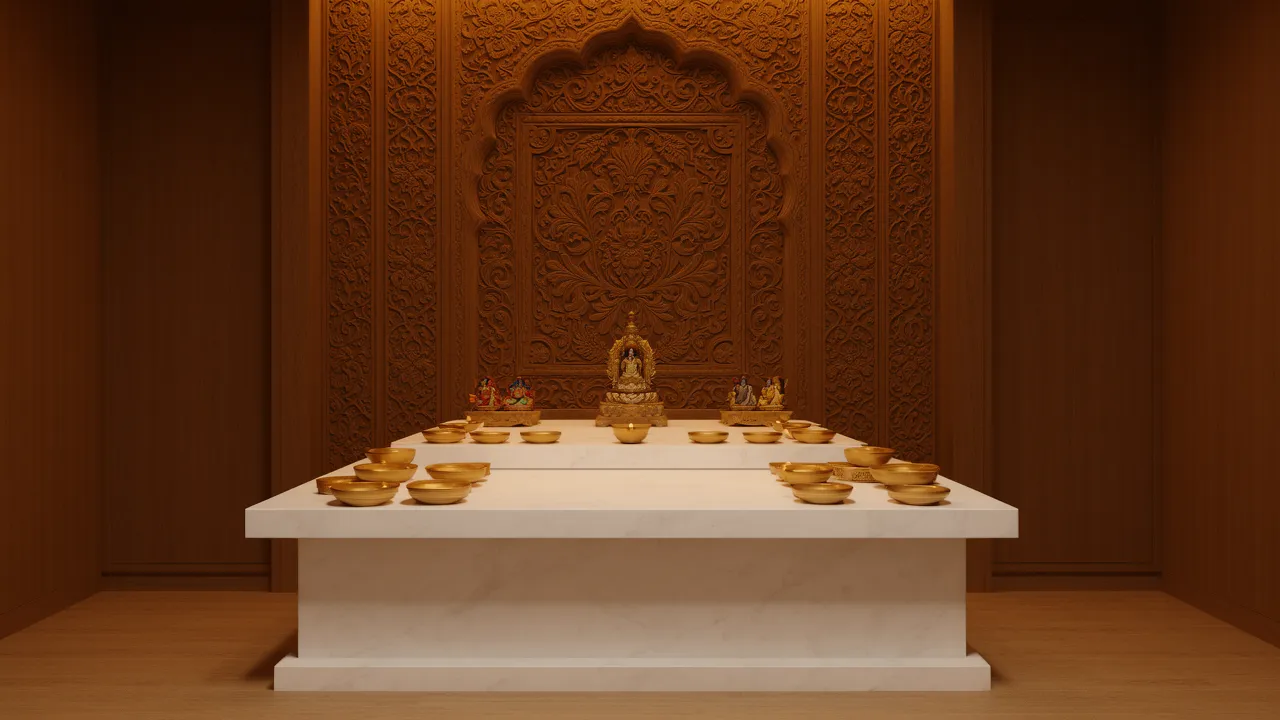 Pooja Room Slab Design Ideas That Elevate Home Temples