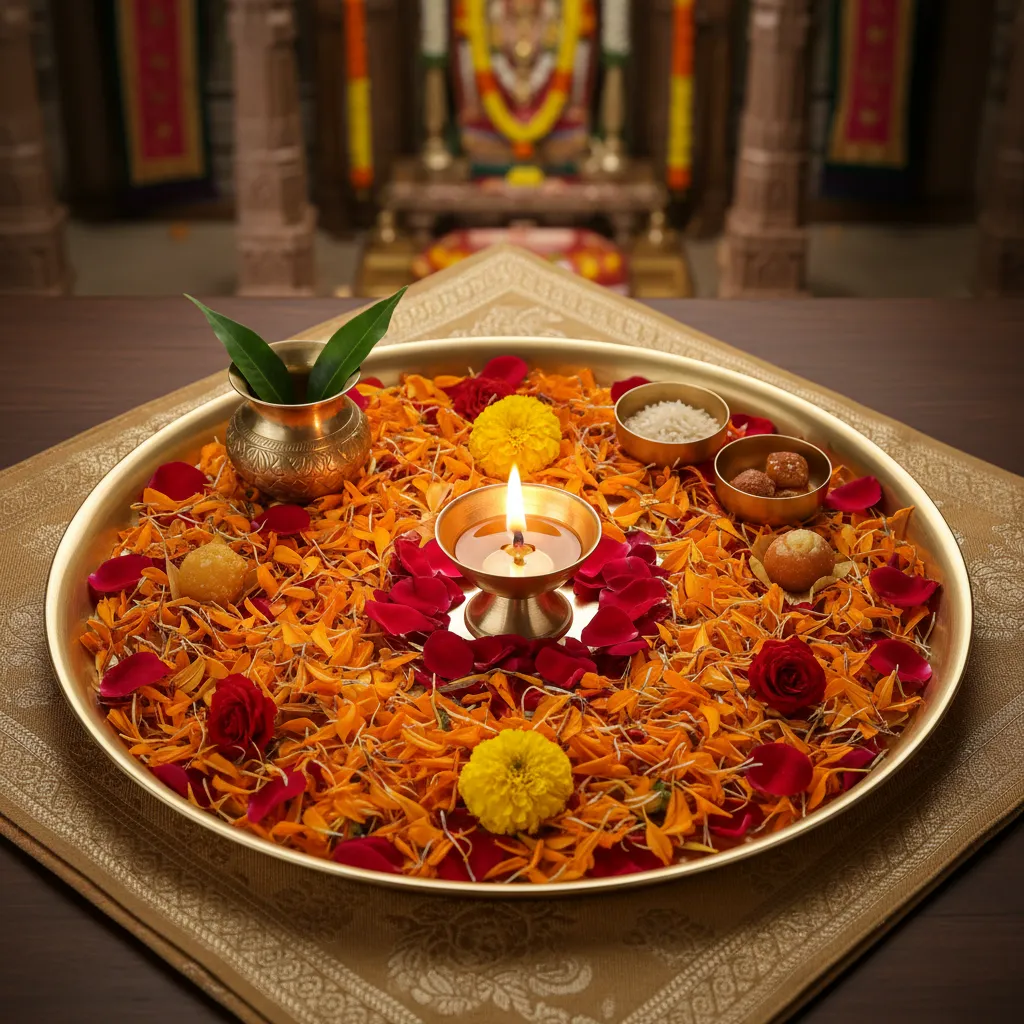 Pooja Thali Decoration With Flowers Ideas for a Beautiful Ritual Setup