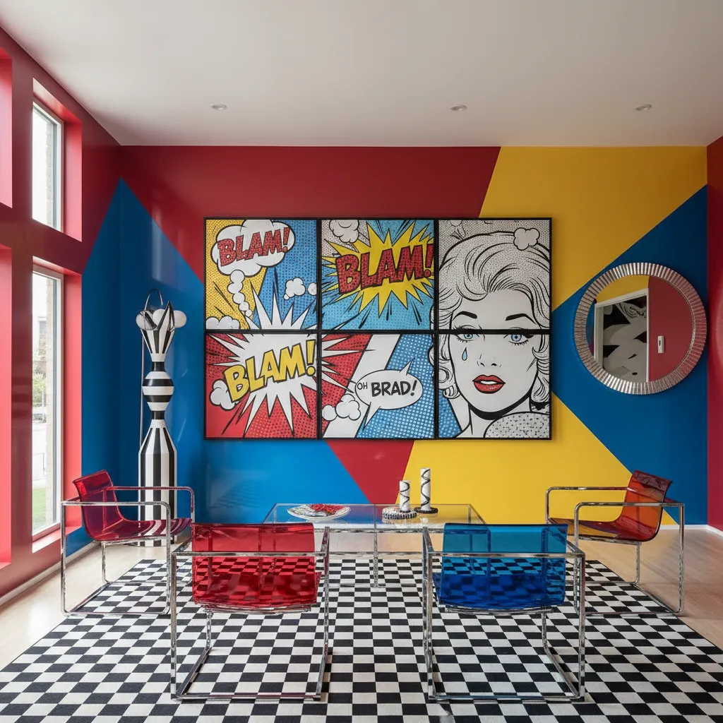 Acabados en diseño de interiores pop art