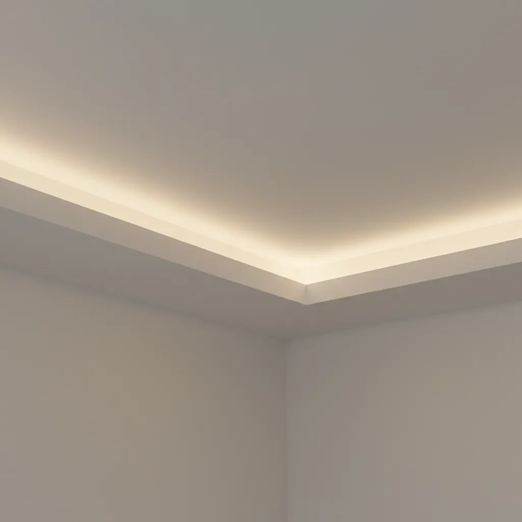 POP ceiling cove lighting detail with hidden LED strips