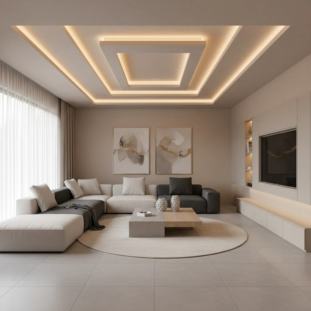 Plaster of Paris Ceiling Designs for Living Room: Modern Ideas That Actually Work: Smart POP ceiling ideas designers use to make living rooms feel bigger, brighter, and more architectural.